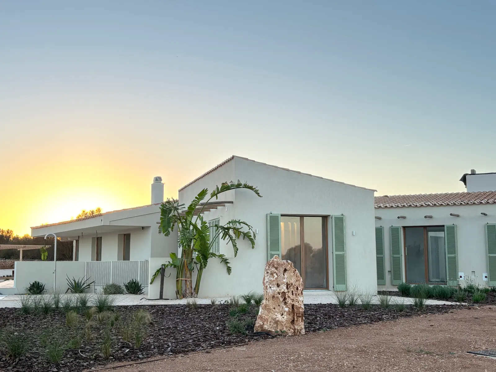 Sunset over the finca