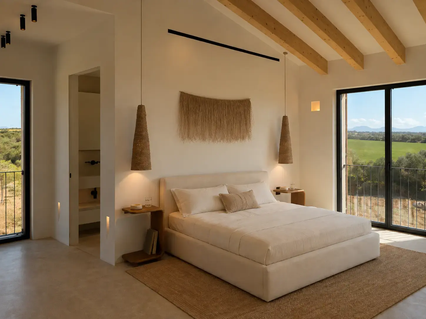Suite with a view of the fields