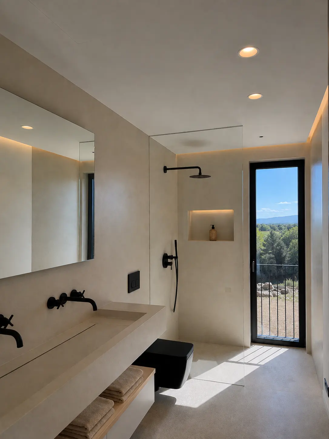 Bathroom with rain shower
