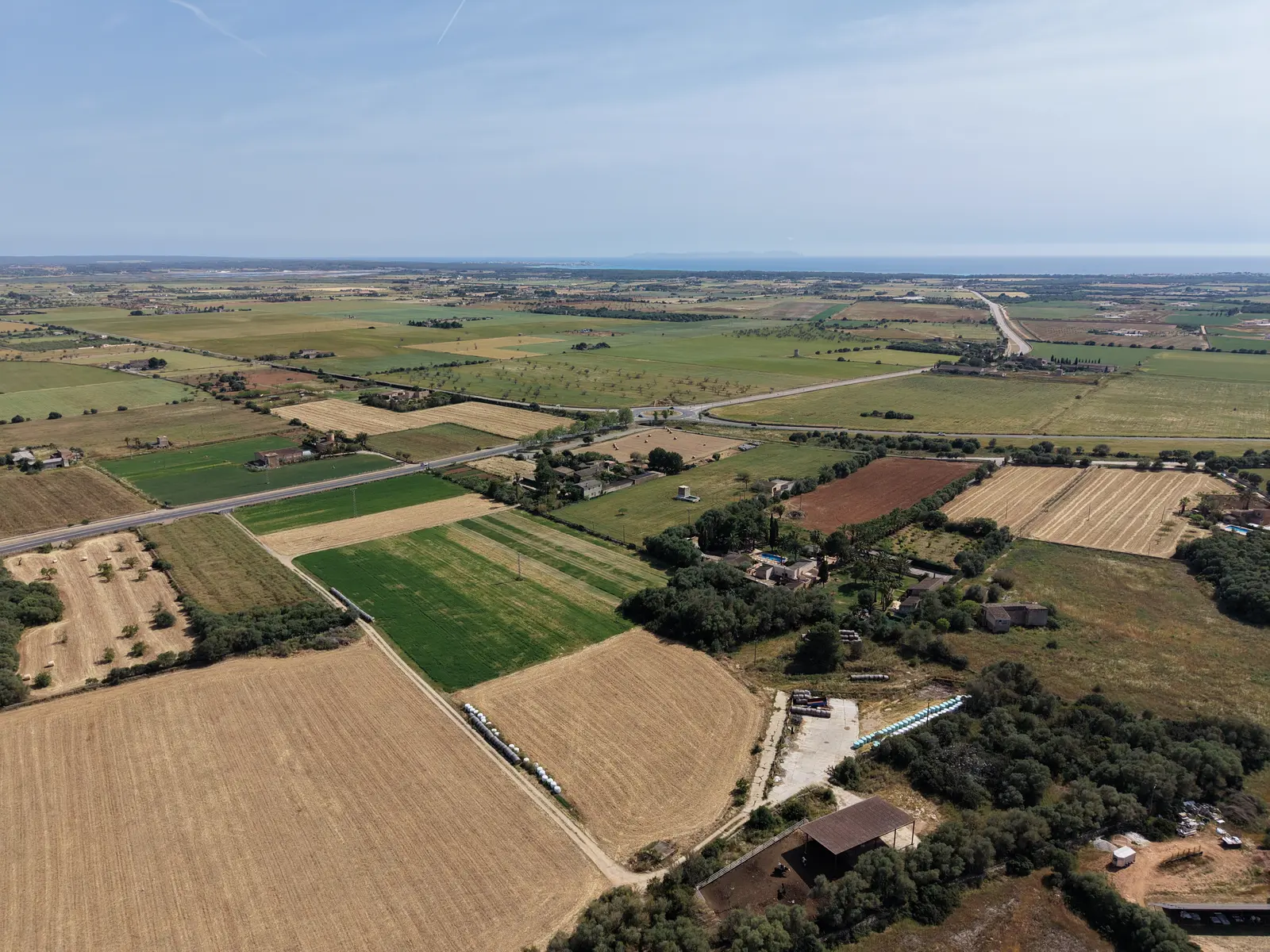 The view across the fields towards Es Trenc